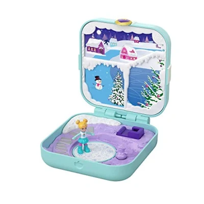 Image of Polly Pocket Frosty Fairytale Compact, Micro Doll &amp; Accessories