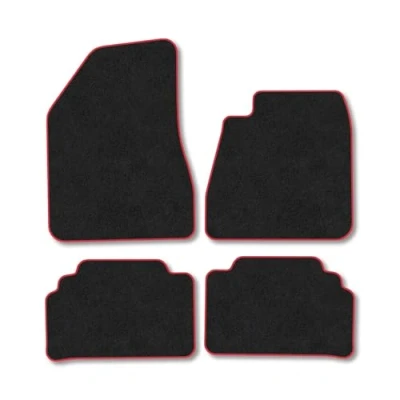 Image of Car Mats Compatible With Lexus RX300 (2003 2009) Red Trim Carpet Tailored Fit Floor Set Accessory Custom Water Resistant Anti Slip Backing All Weather Full Coverage Clips