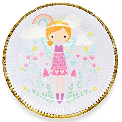 Image of Amscan 9909074 Fairy Princess Plate 23Cm