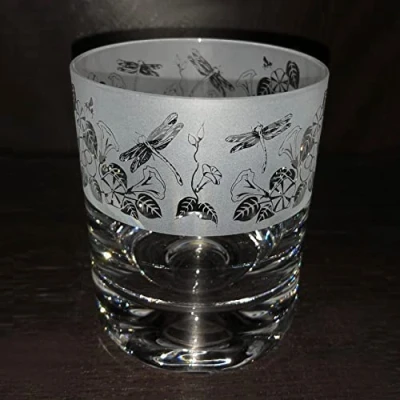 Image of Milford Collection Animo Glass Whisky Tumbler 30cl Dragonfly