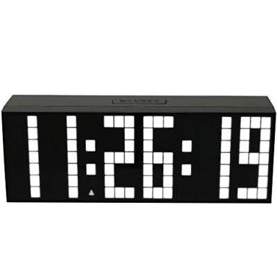 Image of Redlution Digital Large Big Jumbo LED snooze wall desk Alarm clock with Thermometer Calendar timer indoor