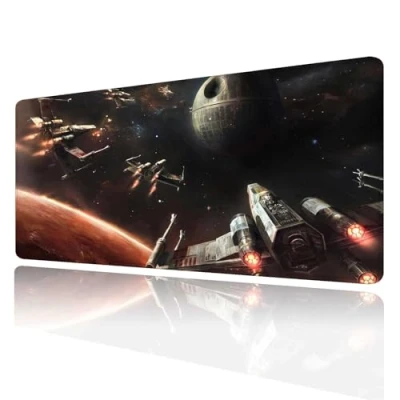 Image of XXL Large Gaming Mouse Pad,Mousepad with Stitched Edge Frame &amp; Non Skid Rubber Base,Desk Mat for Work,Office Desk Pad Laptop,Computer Keyboard and Mice Combo Pads 31.5X15.7 inches