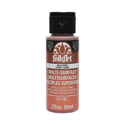 Image of Plaid FolkArt Multi Surface Paint Colours Listed 59ml (2oz) Copper