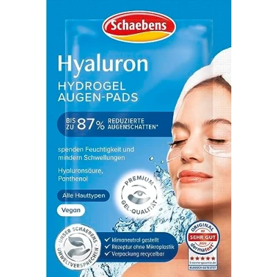 Image of Schaebens Hyaluronic Hydrogel Eye Pads Moisturise and Reduce Dark Circles with Acid Panthenol for All Skin Types Vegan