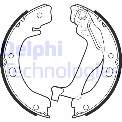 Image of 0449502070, 0449502120, 0449502180, 0449502190, 4654002020 Brake Shoes DELPHI LS2003 172mm 22mm TOYOTA: Corolla IX Hatchback