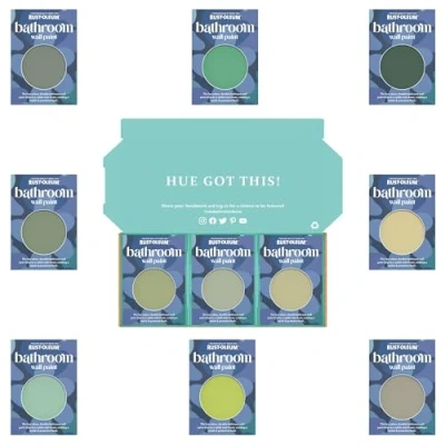 Image of Rust Oleum Bathroom Wall Paint in Matt Finish Rich Greens Tester Box