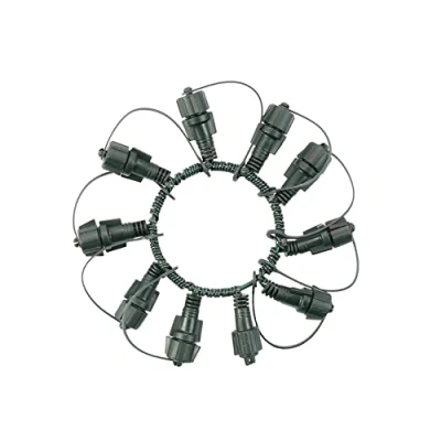 Image of Festive Lights ConnectGo Lighting Accessories 9 Port Ring Connector Connectable Indoor/Outdoor Cable (Green)