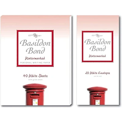 Image of Basildon Bond No 3 White Paper Writing Set Includes Pad &amp; Envelopes