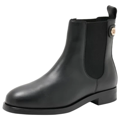 Image of Tommy Hilfiger STUD LOW Chelsea Classic ankle boots, Women&#039;s, Size: 4, Black Leather