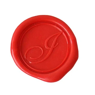 Image of Herbin 40309T Modern English Handwriting brass disc for sealing wax, letter I