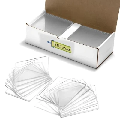 Image of Gel Press Monoprinting Print Plates 6 x Plate Class Pack Value Printmaking Supplies Reusable Printing for Art Card Making, Scrapbooking, Arts and Crafts