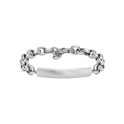 Image of Fossil men&#039;s link bracelet Harlow Linear Texture stainless steel, JF04569040