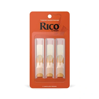 Image of D’Addario Woodwinds Rico Tenor Sax Reeds Saxophone Crafted for Beginners, Students, Educators Strength 2.0, Pack of 3