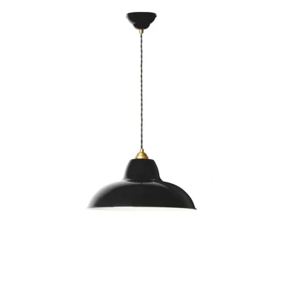 Image of Anglepoise Original 1227 Midi Wide Brass Pendant Jet Black