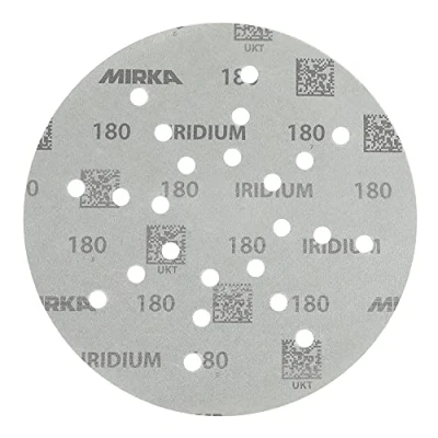 Image of Mirka Iridium Sandpaper Ø 225mm Hook &amp; loop, Grit 180 / 25 pcs For drywall sanders, wall and ceiling sanders Sanding of paint, putty, primer, wood, steel, mineral materials