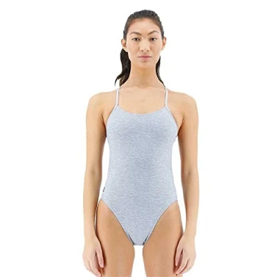 Image of TYR Women&#039;s Durafast One Cutoufit Swimsuit Swim Trunks, Grey, 28