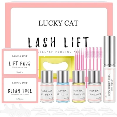 Image of 2024 Lash Lift Kit Eyelash Perm Professional For Perming,Curling and Lifting Eyelashes Salon Grade Supplies Beauty TreatmentsIncludes Eye ShieldsPads Accessories