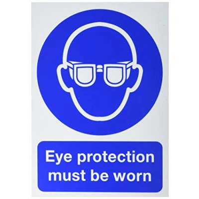 Image of Safety Sign Eye Protection Must be Worn A4 PVC