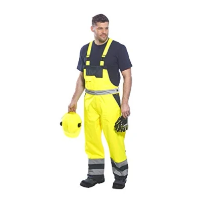 Image of Portwest Contrast Bib and Brace Lined, Size: 4XL, Colour: Yellow, S489YER4XL