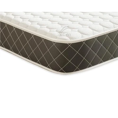 Image of Zebra Memory Foam Mattress With Bonnell Spring Support, Shorty Size, Soft Fabric, Medium Firm, Breathable In Black Bubble Theme of L175 x W 75 D18 cm