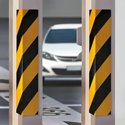 Image of NICOMAN Car Foam Bumpers Protectors for Garage, Wall Guard Bumper Protector Self adhesive Corner Guards with Yellow and Black Colour, Safety Pad to Protect Your in Garage (1 Piece)