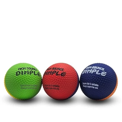 Image of SPORTSPET High Bounce Natural Rubber Dog Balls (High Dimple 3 Pack) (61mm)