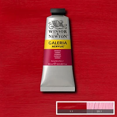 Image of Winsor &amp; Newton Galeria Acrylic Paint Medium Tube 60ml AVAILABLE (Crimson)