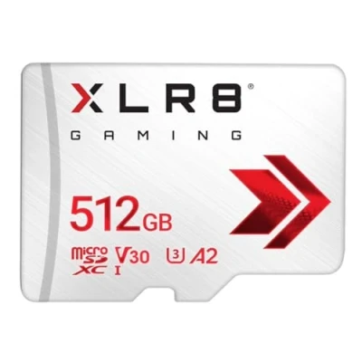 Image of PNY 512GB XLR8 Gaming microSDXC Memory Card 100MB/s, UHS I, 4K UHD, Full HD, U3, V30, A2 Micro SD for Portable Console on Nintendo Switch, Steam Deck, Smartphones and Tablets