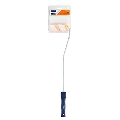 Image of Hamilton for The Trade 3 Piece Reach Roller Set with Long Arm Frame, 4&quot;, White/Orange