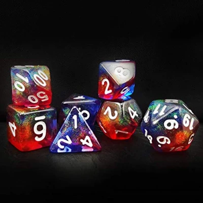 Image of Bescon New Moonstone Dice Valor Stone, Polyhedral Set of 7