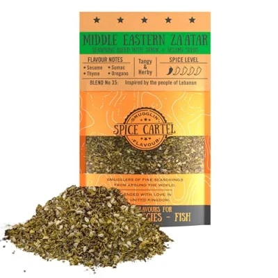 Image of Spice Cartel&#039;s Middle Eastern Zaatar. Artisanal Blend Inspired by The East. 100g Resealable Pouch. Hand Made with Love in UK.
