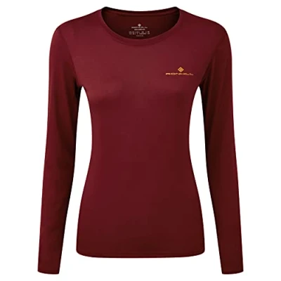 Image of RONHILL, Wmn&#039;s Core L/S Tee, Cabernet/Dune, 16
