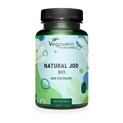 Image of Vegavero Organic Iodine Supplement NO Additives 100% Natural Scottish Sea Kelp 150mcg Pure 180 Tablets Vegan