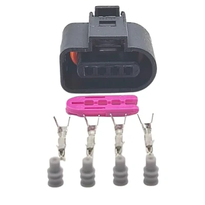 Image of 1J0973704 4 Pin for VW Audi Seat Skoda Map Sensor Connector Plug Repair Wiring