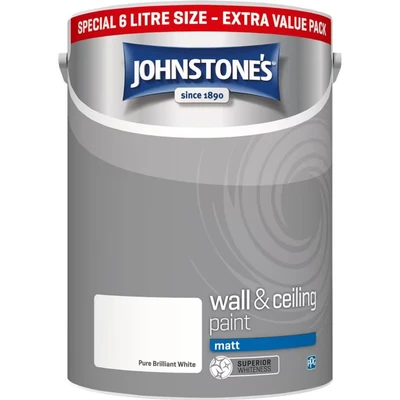 Image of Johnstone&#039;s Matt 6L Brilliant White (373900)