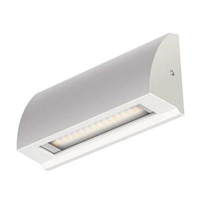 Image of ledscom.de LED Wall Light/Staircase Light SEGIN for Outdoors, IP54, Flat, Downlight matt, Angular, 3.8 W, 265lm, Warm White, downunder, Outdoor, Guiding Light, Wall, Passive Lighting