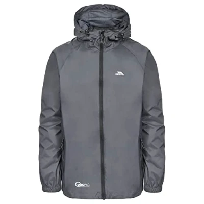 Image of Trespass Unisex Qikpac Packaway Jacket, Flint, S UK