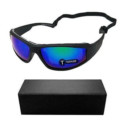 Image of TERAISE Motorcycle Riding Glasses Safety Ski Goggles Adjustable UV Protective Windproof Dustproof Anti Fog Sunglasses for Various outdoor sports (Yellow)