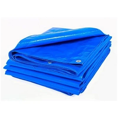 Image of KAV Tarpaulin waterproof heavy duty 130 GSM LARGE 6M x 9 M (20ftx 30 FT) with Eyelets ground sheet Multifunctional Quality Cover Tarp (Blue)