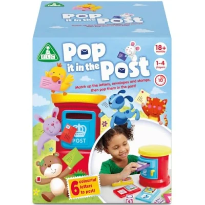 Image of Early Learning Centre Pop It In The Post Box Playset For Children From 18 Months Letterbox Toy Toddlers Kids Office Role Play Postbox Pretend Gift