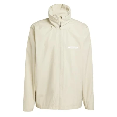 Image of adidas Men&#039;s Terrex Multi Essentials 2 Layer Rain Jacket, savannah, XS