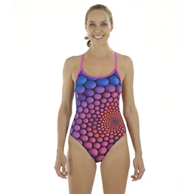 Image of Zoggs Women&#039;s Congo Aqua Back Swimming Costume Multicoloured, 30 Inch/Size 6