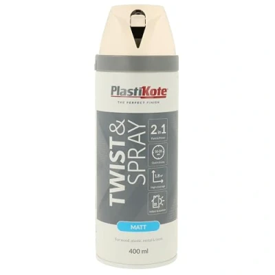 Image of Plasti kote 23100 Premium Spray Paint Matt White 400 ml