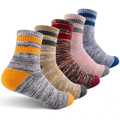 Image of FEIDEER Women&#039;s Hiking Walking Socks, Multi pack Outdoor Recreation Socks Wicking Cushion Crew (UK5WS18105 L)