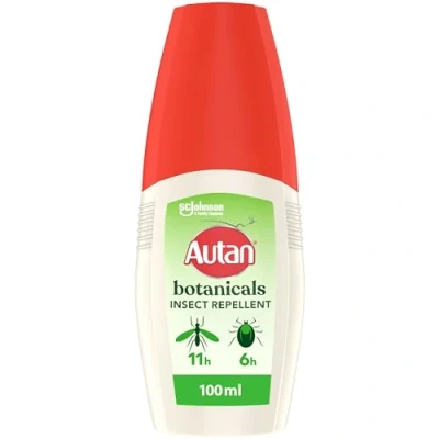 Image of Autan Botanicals Mosquito &amp; Insect Repellent Pump Spray, Travel Essentials, Suitable For Kids, Up to 6 Hours Plant Based Protection, DEET Free Formula, 100 ml