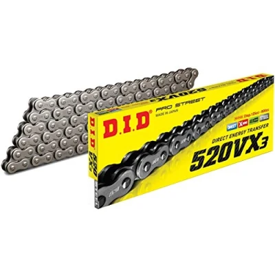 Image of DID (520VX3 96) Steel 96 Link High Performance VX Series X Ring Chain with Connecting