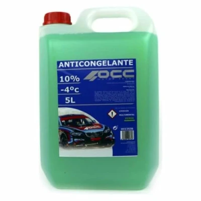 Image of OCC MOTOR SPORT GREEN ANTIFREEZE 10% 4ºC 5 LITRES