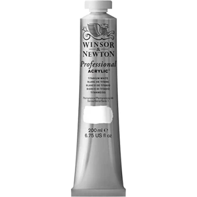 Image of Winsor &amp; Newton WN Artist Acrylic 200 ml 644, ACFAA200644, Titanium White