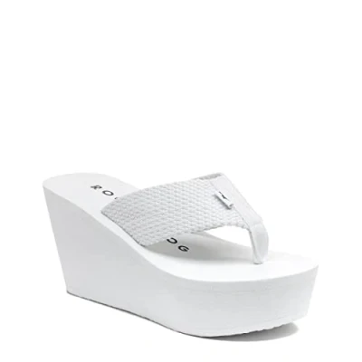 Image of Rocket Dog Women&#039;s Diver Wedge Sandal, White, 6 UK