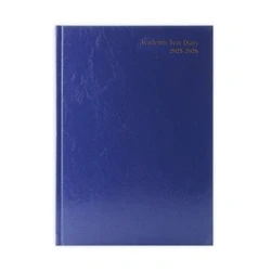 Image of 5 Star Academic Diary Day Per Page A4 Blue 2025 2026 KF1A4ABU25